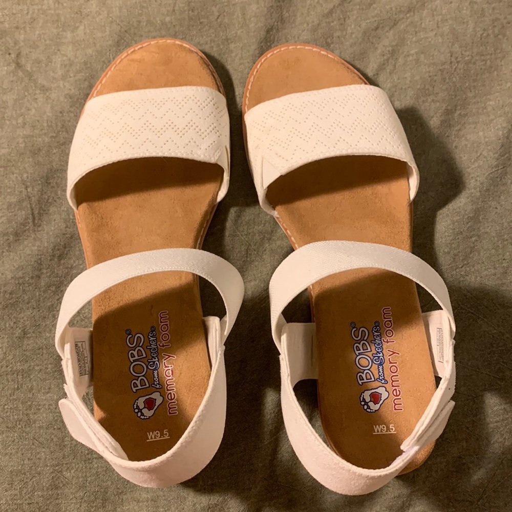 White canvas sandals